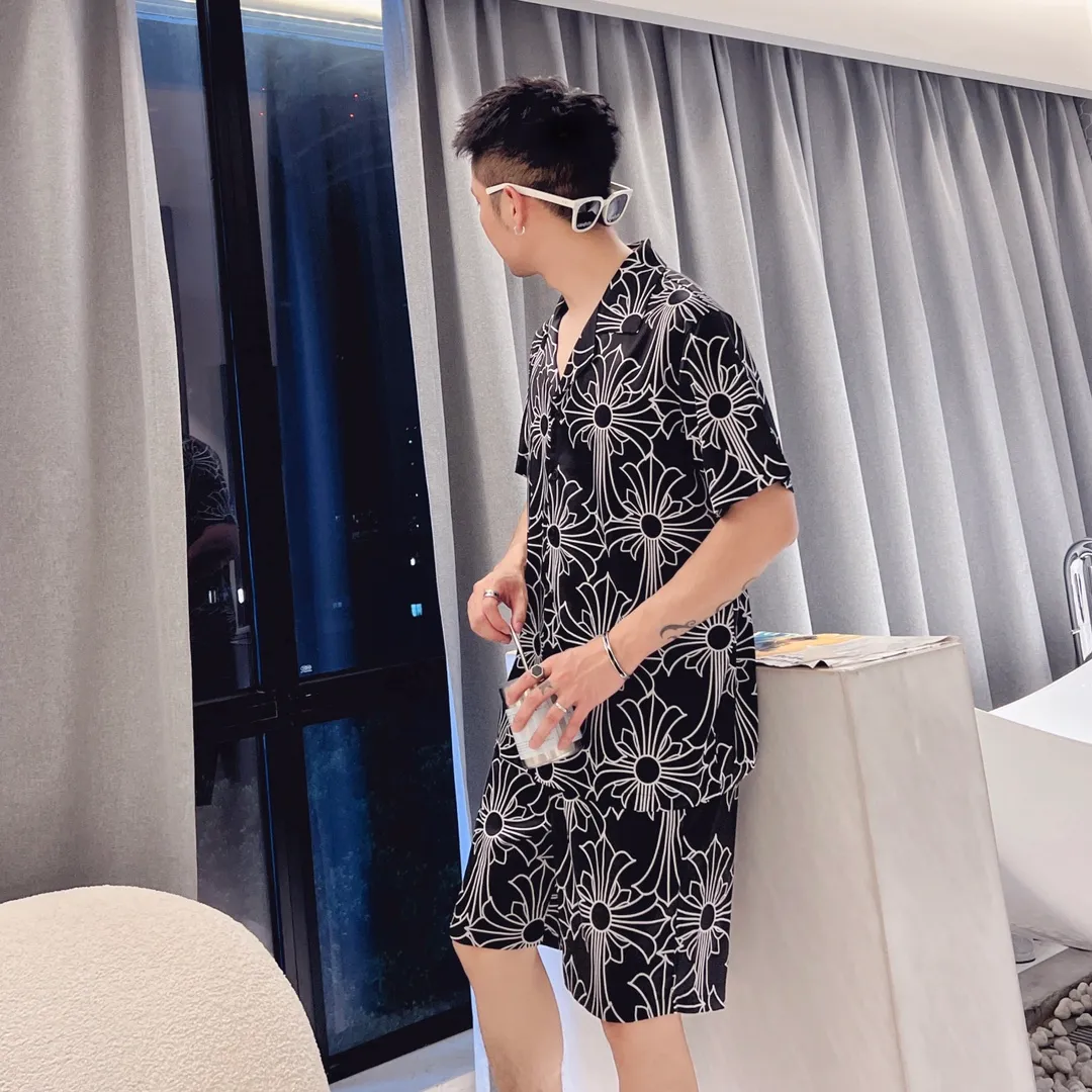 🅿️340 2024 CHROME HEARTS home wear, high-definition Korean silk fabric, skin-friendly, soft and comfortable, couple model M～XXXL